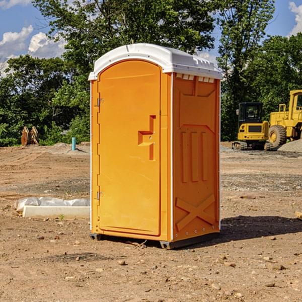 how often are the portable restrooms cleaned and serviced during a rental period in Eagle County CO